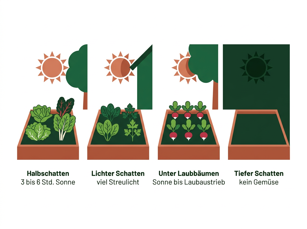 Wie viel Sonne ein Beet bekommt, entscheidet, welches Gemüse dort noch wächst.