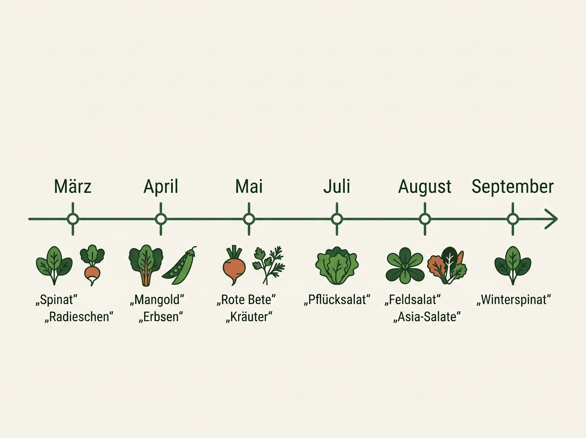 Aussaattermine für das Schattenbeet von März bis September im Überblick.